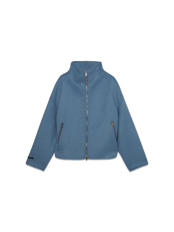 Oltre Oltre Cappotto 8678J000201N004 Turchese Regular Fit