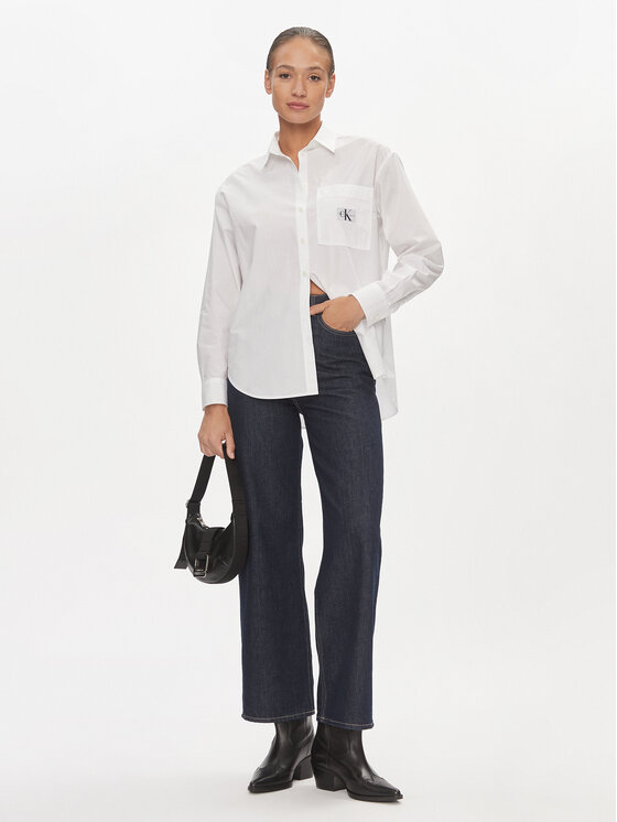 Calvin Klein Jeans Calvin Klein Jeans Πουκάμισο J20J222610 Λευκό Relaxed Fit