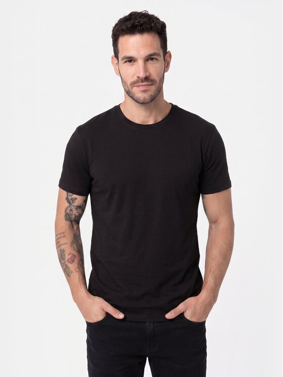 BASICLO BASICLO T-Shirt W-2325-99 Czarny Regular Fit