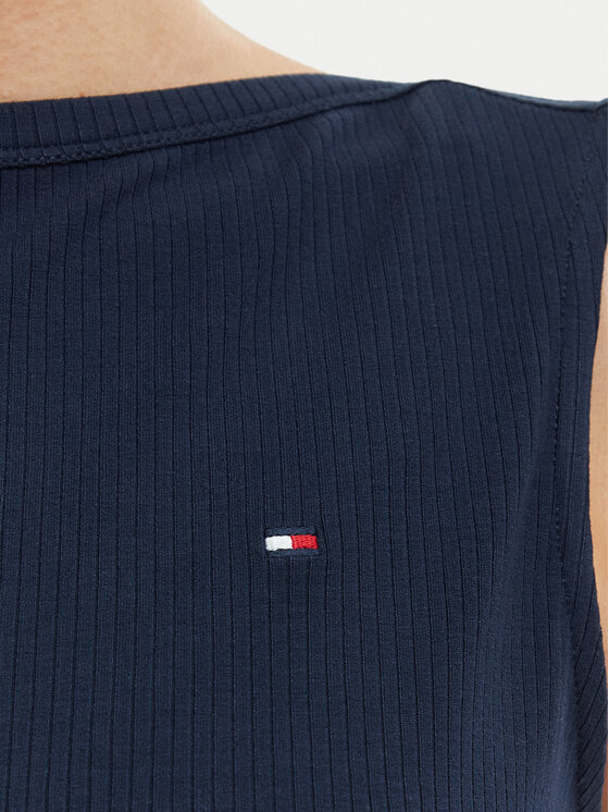 Tommy Hilfiger Tommy Hilfiger Top WW0WW47807 Mornarsko modra Slim Fit