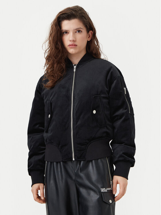 Karl Lagerfeld Jeans Karl Lagerfeld Jeans Bunda bomber A1W15010 Černá Regular Fit