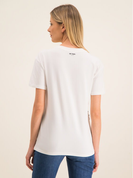 My Twin My Twin T-Shirt 201MP235H Biały Regular Fit