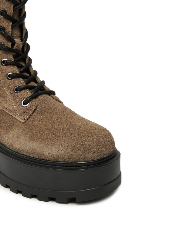 Calvin Klein Jeans Calvin Klein Jeans Trapper stila apavi Flatform Zip Laceup Mg S YW0YW01554 Brūns