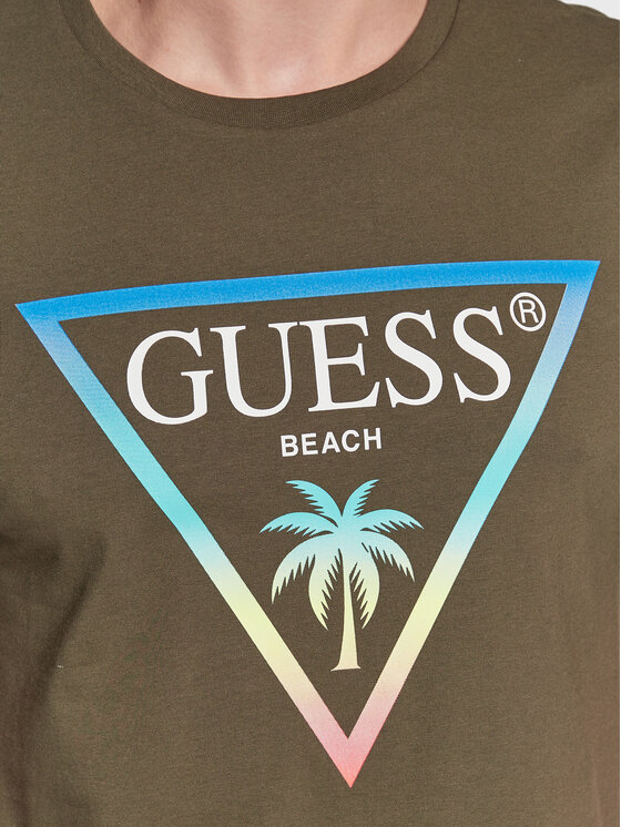 T-shirt F3GI02 J1314 Verde Slim Fit