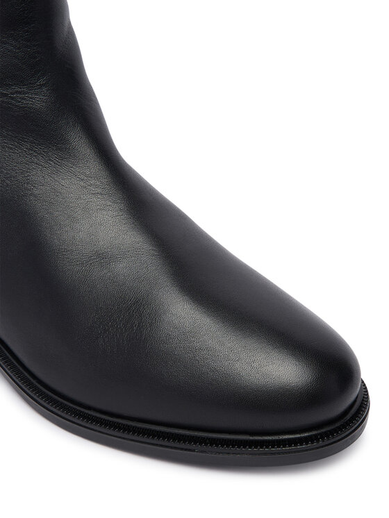 Tommy Hilfiger Tommy Hilfiger Aulinukai Th Buckle Leather Ankle Boot FW0FW09486 Juoda