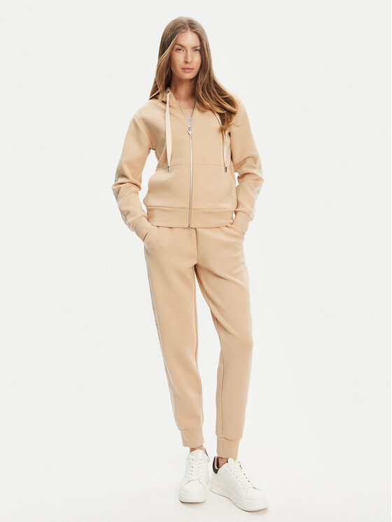 Guess Guess Bluza W5YQ05 KBYE2 Beżowy Regular Fit