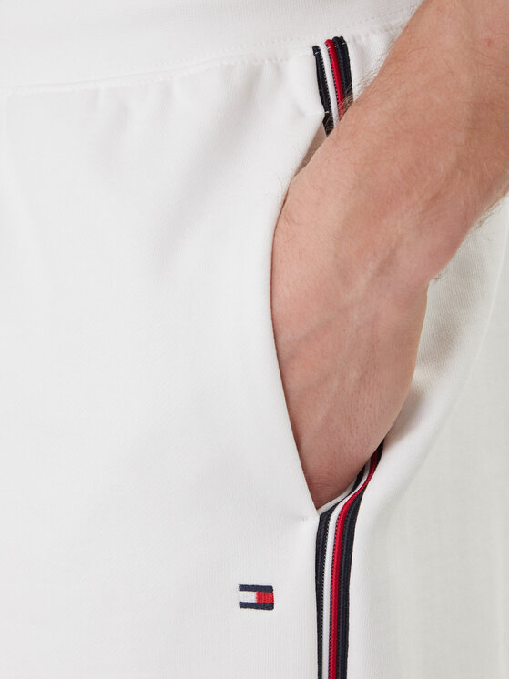 Tommy Hilfiger Tommy Hilfiger Športové kraťasy Global Stripe MW0MW42883 Biela Regular Fit