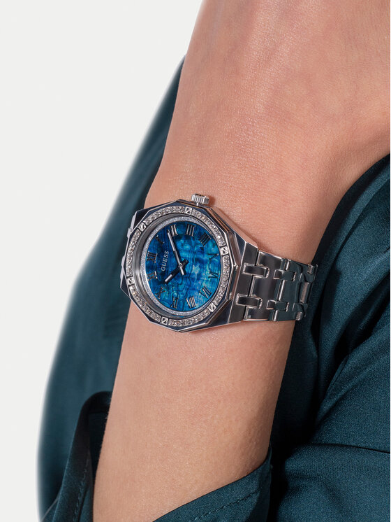 Guess Guess Hodinky GW0770L1 Strieborná
