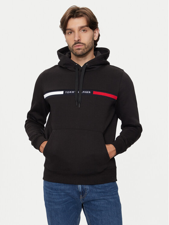 Tommy Hilfiger Bluză MW0MW37361 Negru Regular Fit