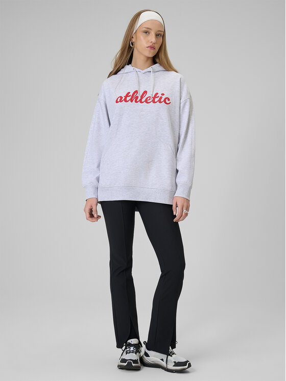 4F 4F Bluza SPORTS CLUB Szary jasny Loose Fit