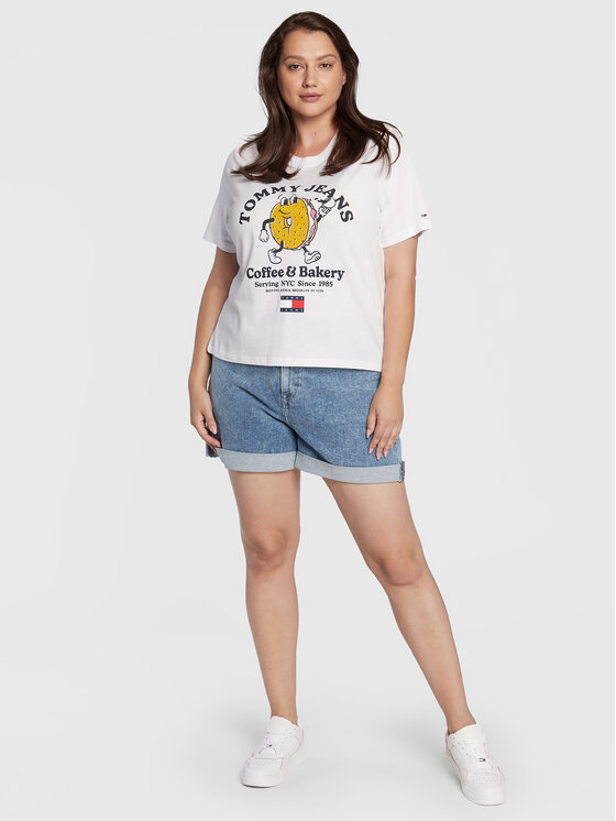 T-shirt Bagels DW0DW13867 Bianco Regular Fit