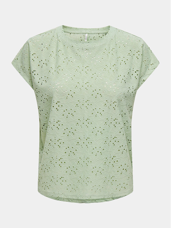 ONLY ONLY Majica Smilla 15231005 Zelena Regular Fit