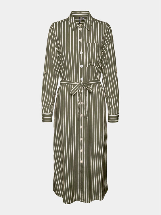 Vero Moda Vero Moda Sukienka koszulowa Ilisa 10306597 Brązowy Regular Fit