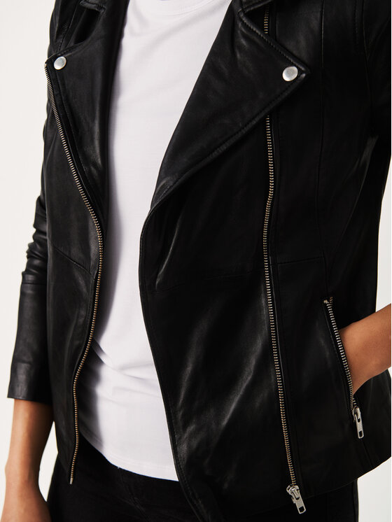 Giacca di pelle Frances 30305718 Nero Casual Fit