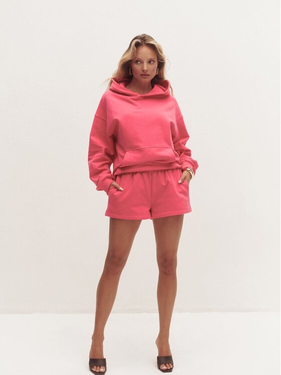 Le Collet Le Collet Szorty materiałowe DEO Różowy Short Fit