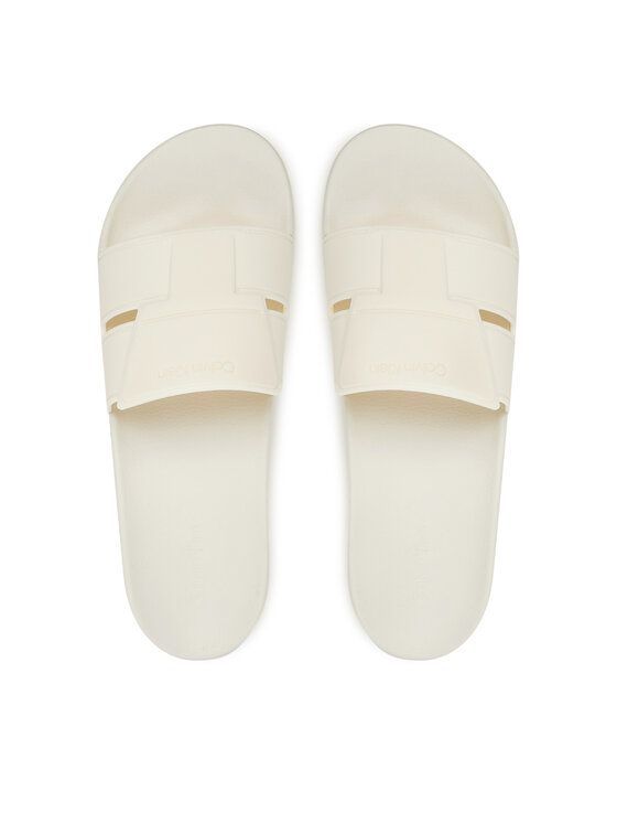 Calvin Klein Calvin Klein Natikače Pool Slide Double T HM0HM01752 Bijela
