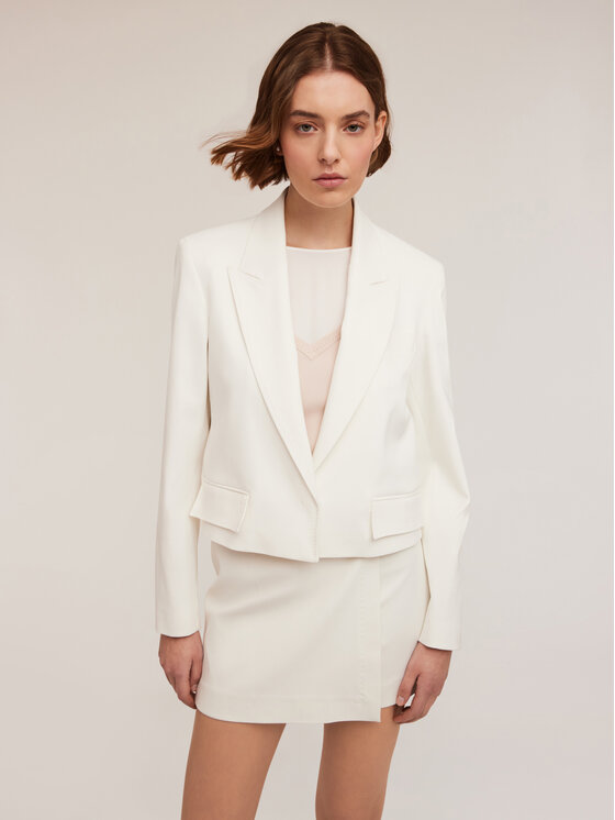 Motivi Motivi Giacca outdoor Q708Q000918N011 Bianco Regular Fit