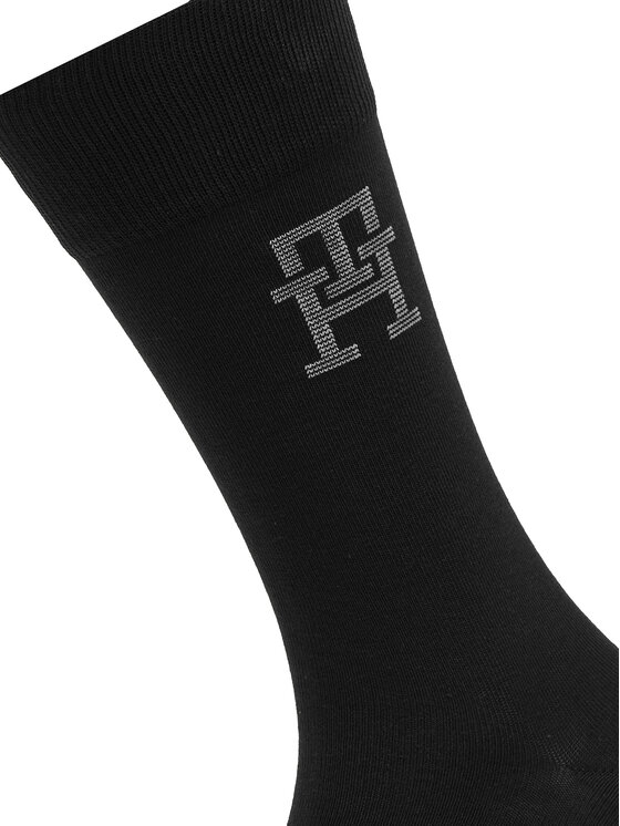 Tommy Hilfiger Tommy Hilfiger Garās zeķes 701241159 Melns