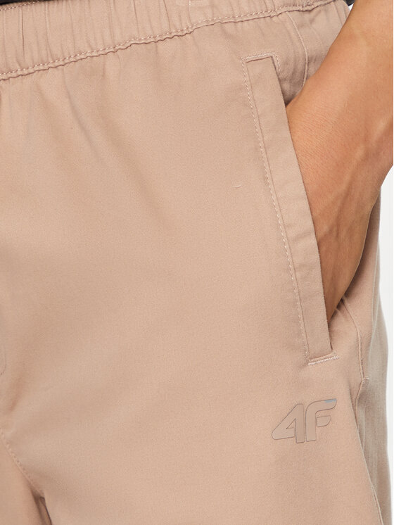 4F 4F Sportinės kelnės 4FWSS24TTROM646 Smėlio Regular Fit