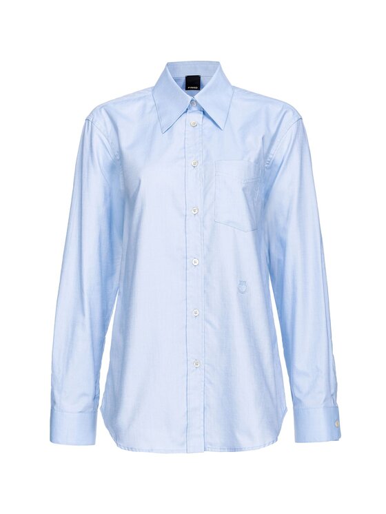 PINKO PINKO Koszula PINKO COREA CAMICIA OXFORD - 103708-A1Y0 Niebieski Regular Fit