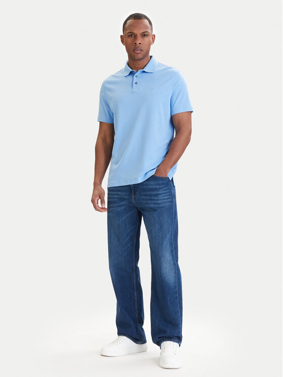 Calvin Klein Calvin Klein Tricou polo LV04LB276G Albastru celest Regular Fit