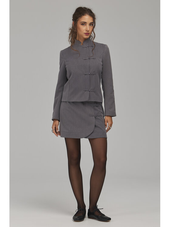 NIFE NIFE Mini sukňa SP88 Sivá Regular Fit