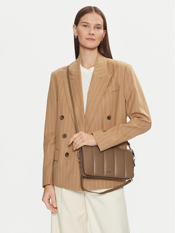 Calvin Klein Geantă Line Quilt Shoulder Bag K60K612787 Maro