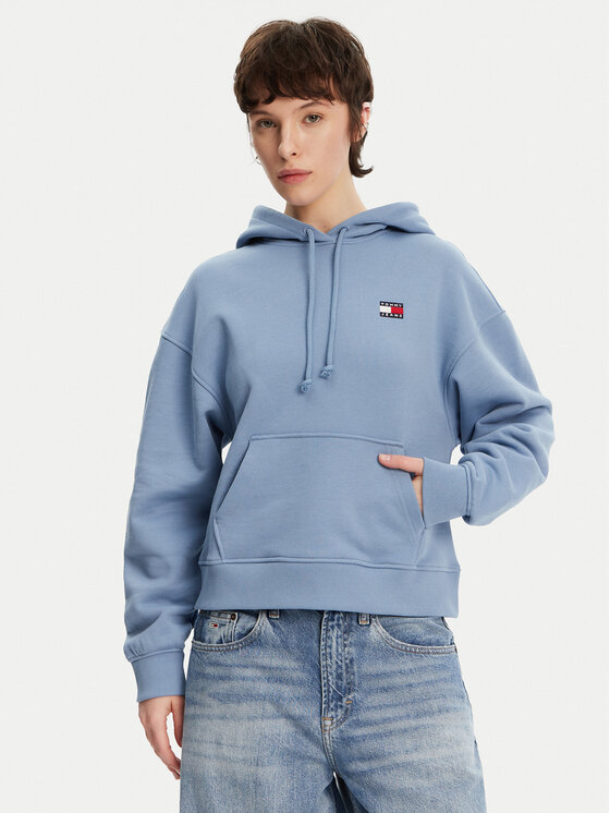Tommy Jeans Tommy Jeans Bluză Badge DW0DW19414 Albastru Boxy Fit