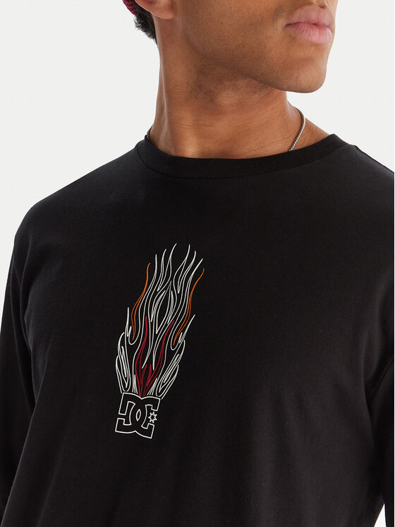 DC Shoes DC Shoes Majica dugih rukava Burn Out HLS EDYZT04355 Crna Regular Fit