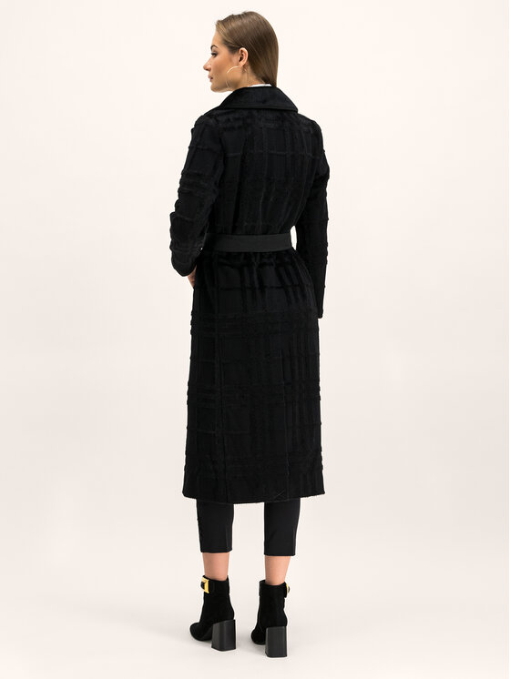 Cappotto di lana Agenda 10140119 Nero Regular Fit