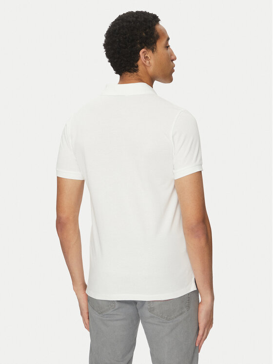 Geox Geox Tricou polo M5511B T3240 F2128 Alb Regular Fit