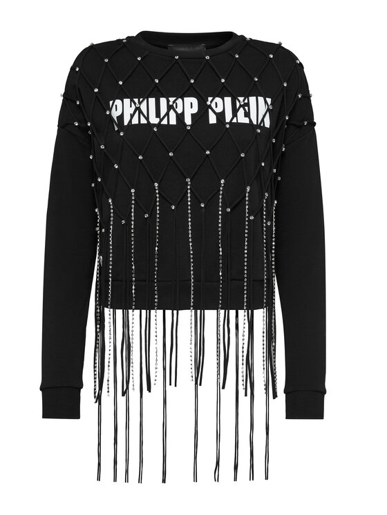 PHILIPP PLEIN PHILIPP PLEIN Mikina 30225 Černá Regular Fit