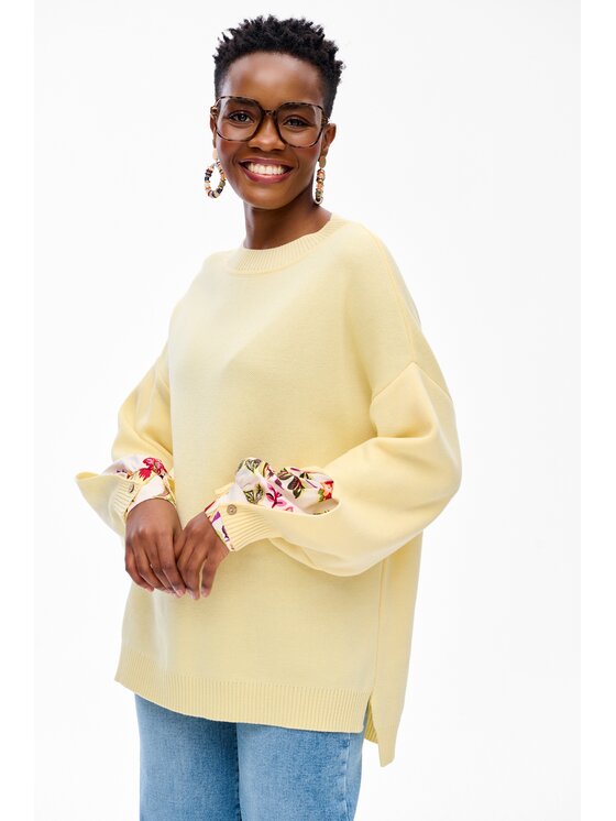 blue shadow blue shadow Sweter Celeste 2 Żółty Regular Fit