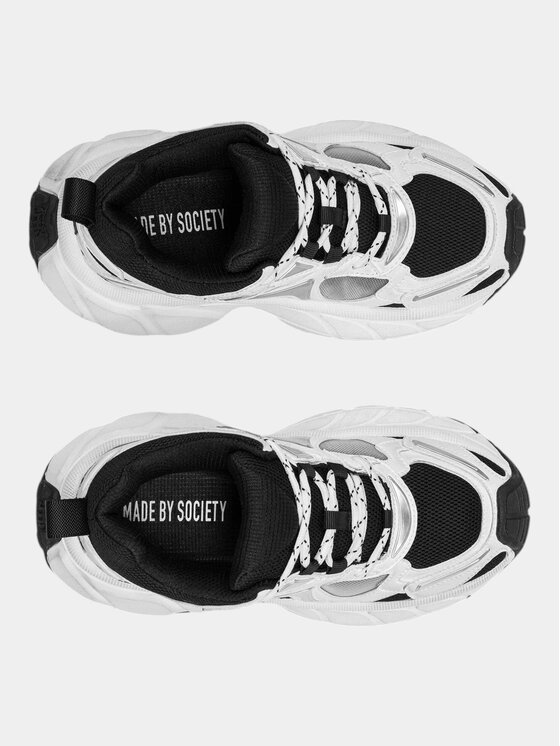 MADE BY SOCIETY MADE BY SOCIETY Sneakersy MBS 01 Neutral Black W - I15929 Biały