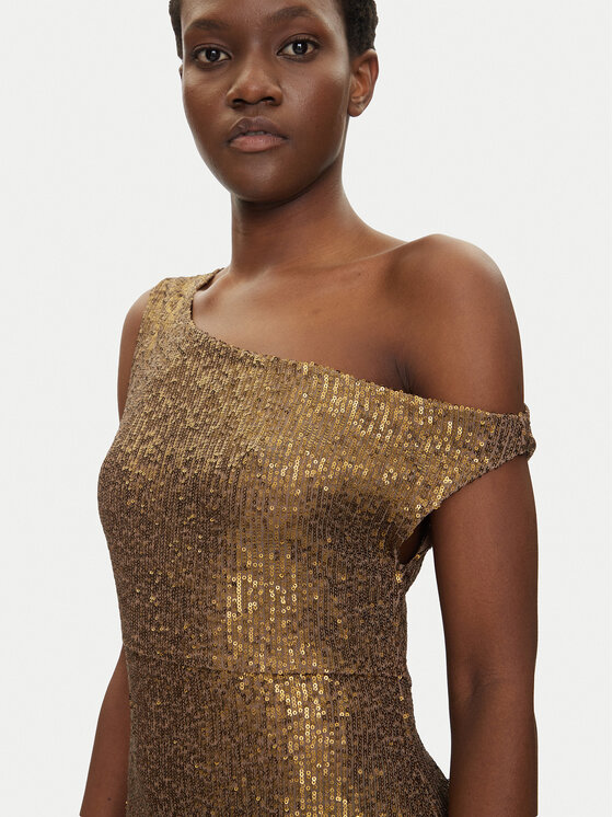 NORMA KAMALI NORMA KAMALI Официална рокля ST4243SQG69151 Златист Slim Fit