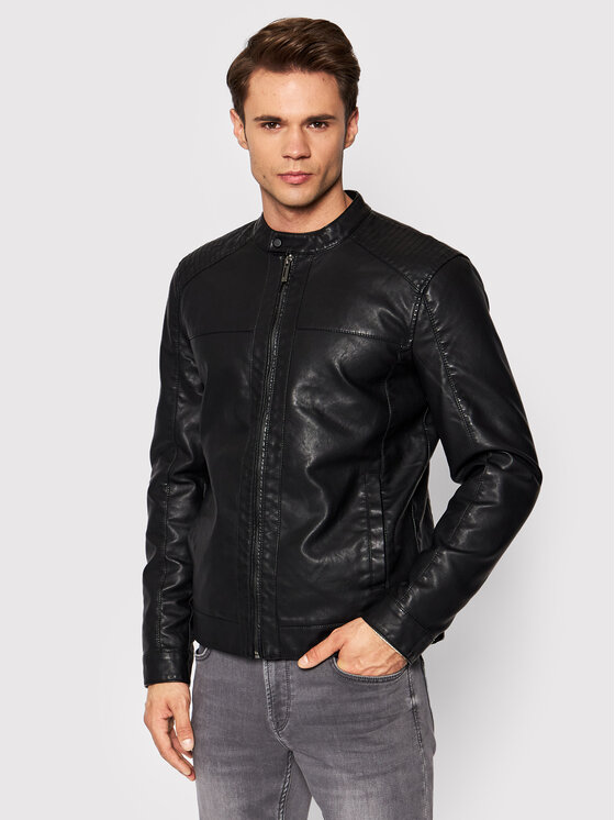 Only & Sons Only & Sons Куртка зі штучної шкіри Mike 22012339 Чорний Regular Fit