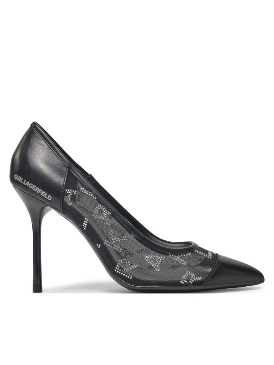 Pantofi cu toc subțire KARL LAGERFELD Sarabande KL30925A Negru