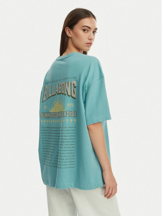 Billabong Tricou Reach For Sunshine EBJZT00478 Turcoaz Loose Fit
