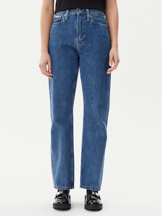 Calvin Klein Jeans Džínsy J20J225126 Modrá Straight Fit