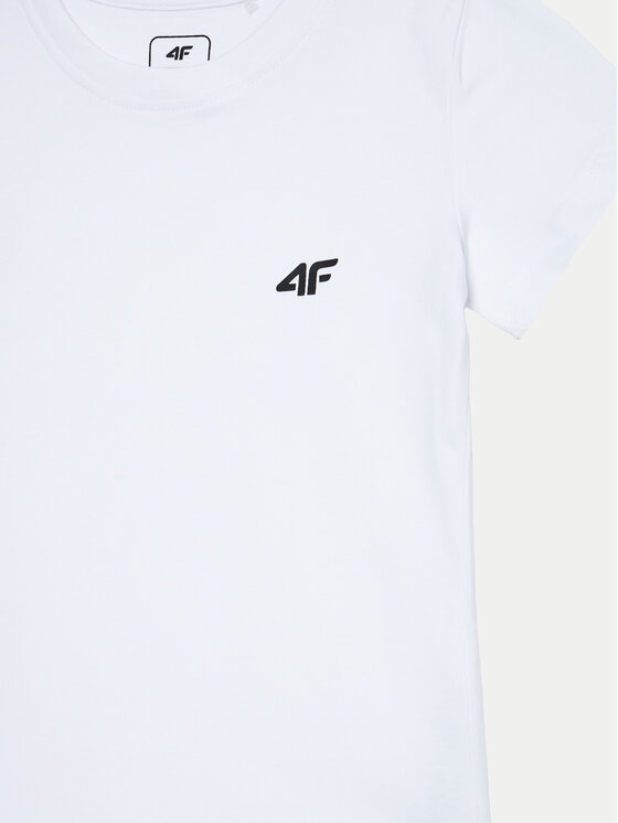 4F 4F T-Shirt 4FJWMM00TTSHF1658 Biały Slim Fit