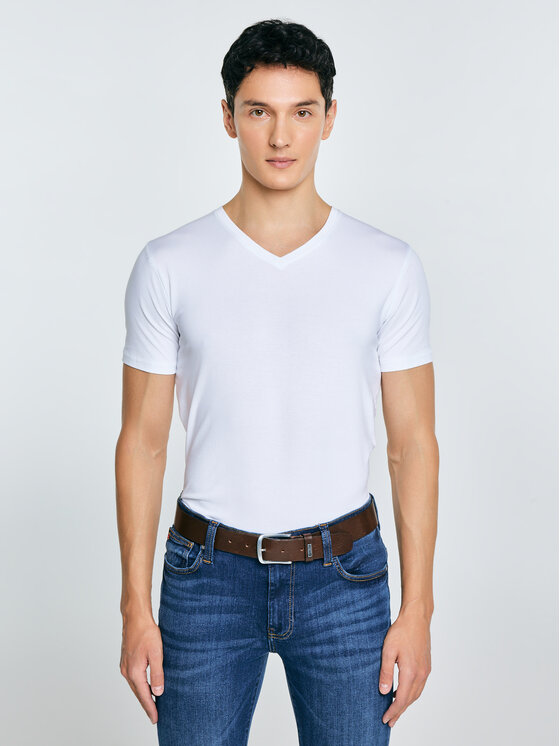 BIG STAR BIG STAR Koszula SUPICLASSICOV Biały Slim Fit