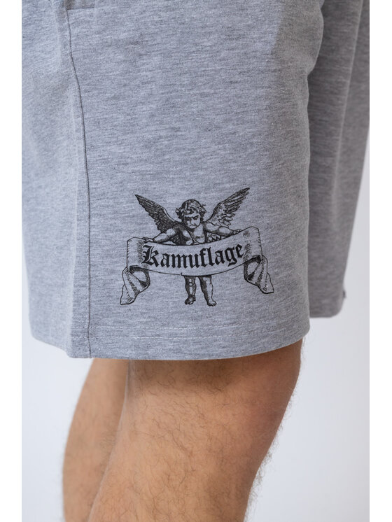 Kamuflage Kamuflage Szorty materiałowe Hellfire Szary Regular Fit