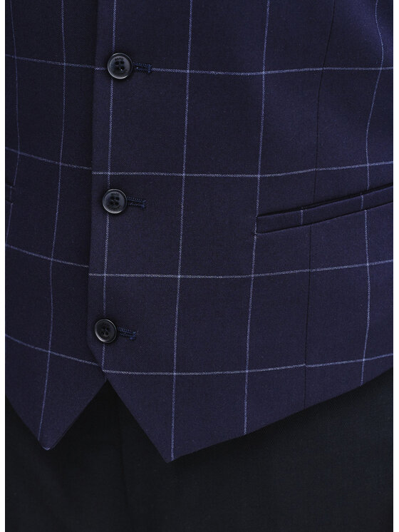Pako Lorente Pako Lorente Kamizelka garniturowa P25SF-8X-003 Granatowy Slim Fit