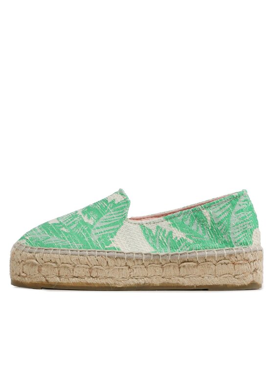 Manebi Manebi Espadrilles Cotton Jaquard Double Sole Espadrilles G 4.8 D0 Zaļš
