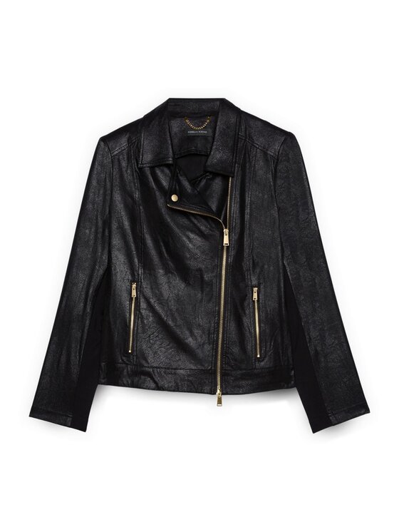Fiorella Rubino Fiorella Rubino Giacca in similpelle R300T001263N033 Nero Regular Fit