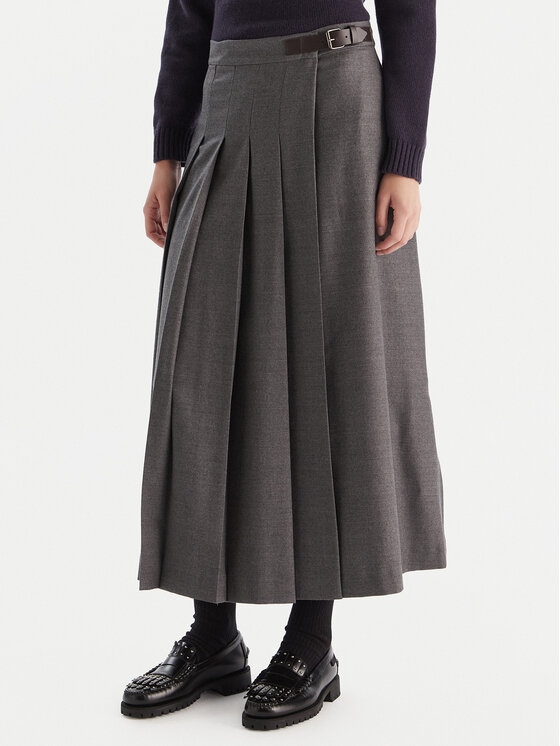 Weekend Max Mara Weekend Max Mara Fustă trapez Fastoso 2525106062 Gri Regular Fit