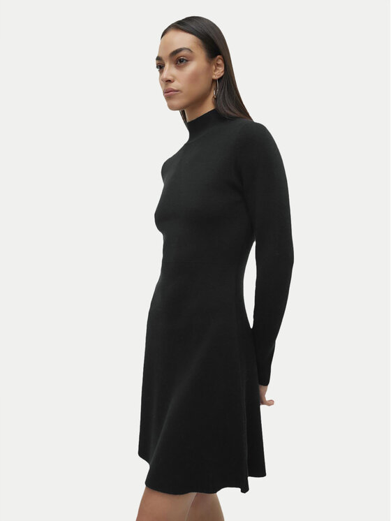 Vero Moda Vero Moda Плетена рокля Gold 10311379 Черен Regular Fit