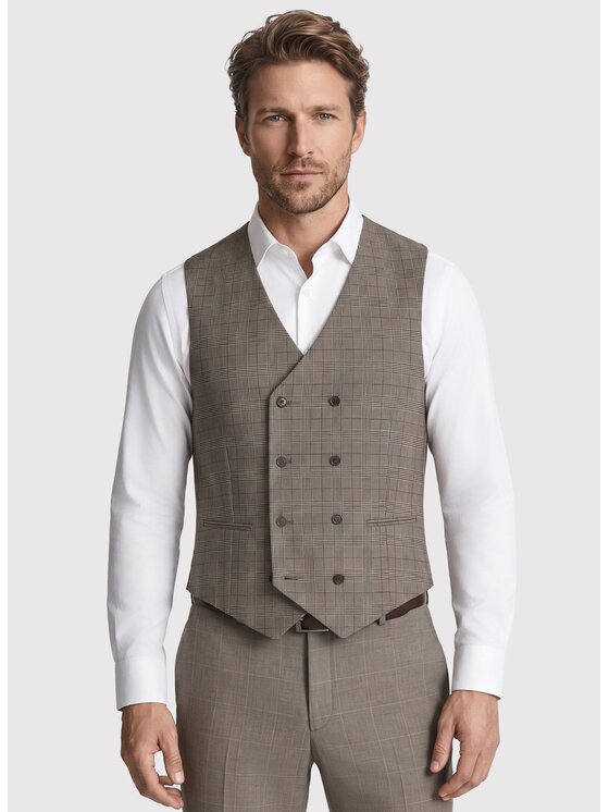 Pako Lorente Pako Lorente Kamizelka P26WF-8X-002 Brązowy Slim Fit