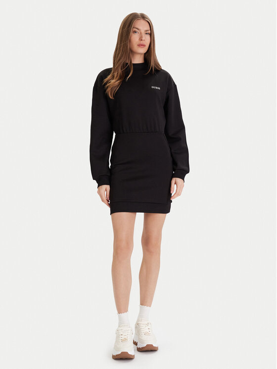 Guess Guess Vsakodnevna obleka V5YK02 KCX22 Črna Regular Fit