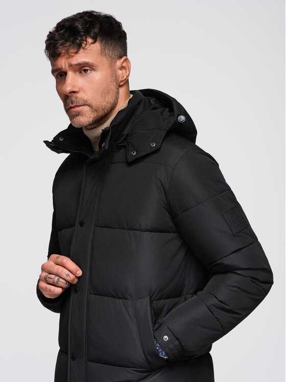 Ombre Ombre Zimní bunda OM-JALJ-0309 Černá Regular Fit